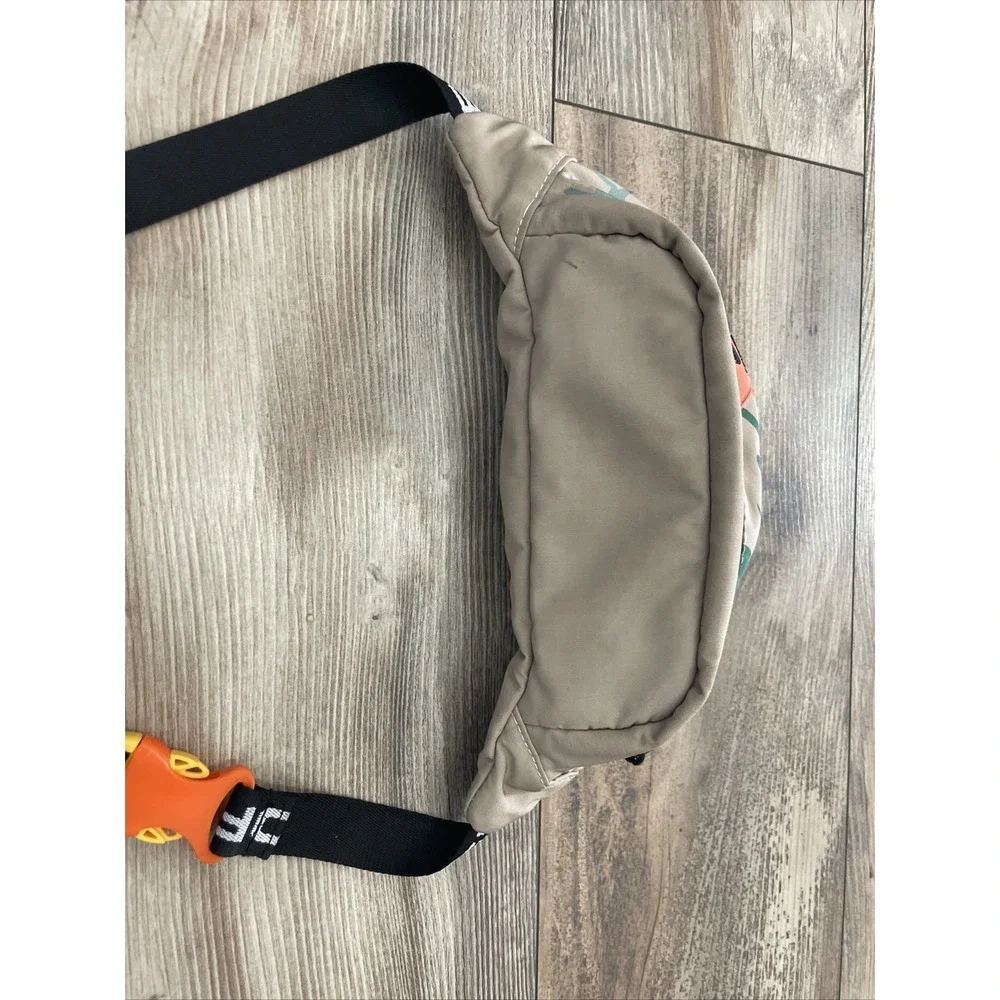 Zara Wild Dino Fanny Pack Bag Kids Beige Canvas Dinosaur Belt Bag